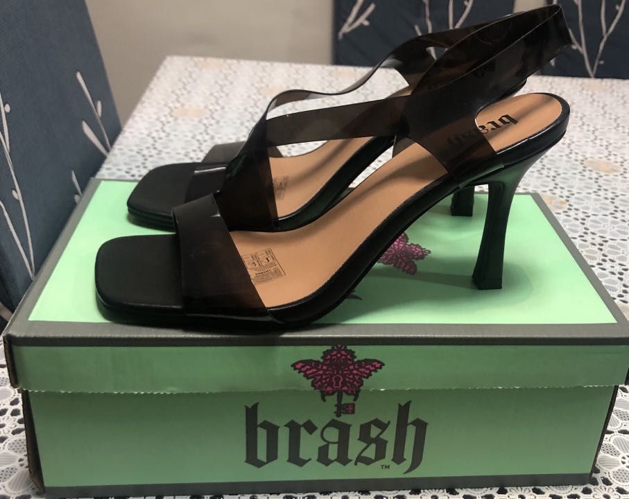 Black brash heels | Heels, Shoes women heels, Black heels