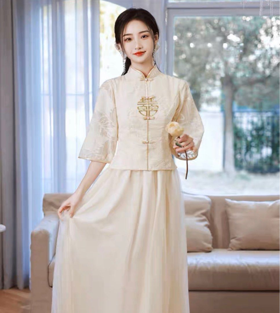 Chinese style discount bridesmaid dresses