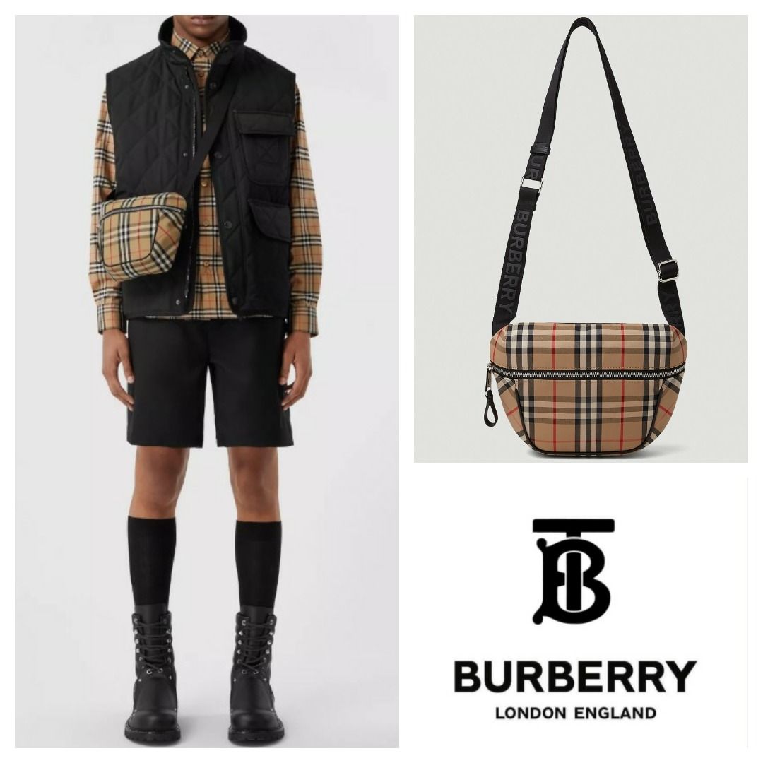 BURBERRY Vintage Check Bonded Cotton Archie Crossbody Bag, Luxury, Bags &  Wallets on Carousell
