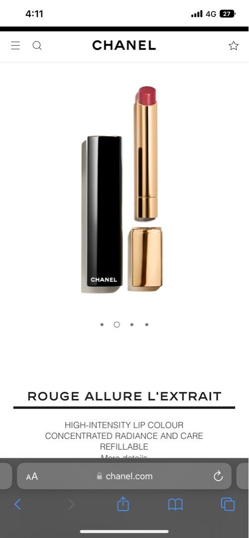 Sneak Peek! CHANEL Rouge Allure L'Extrait High-Intensity Satin Lipstick!  Spring 2022 Makeup Release! 