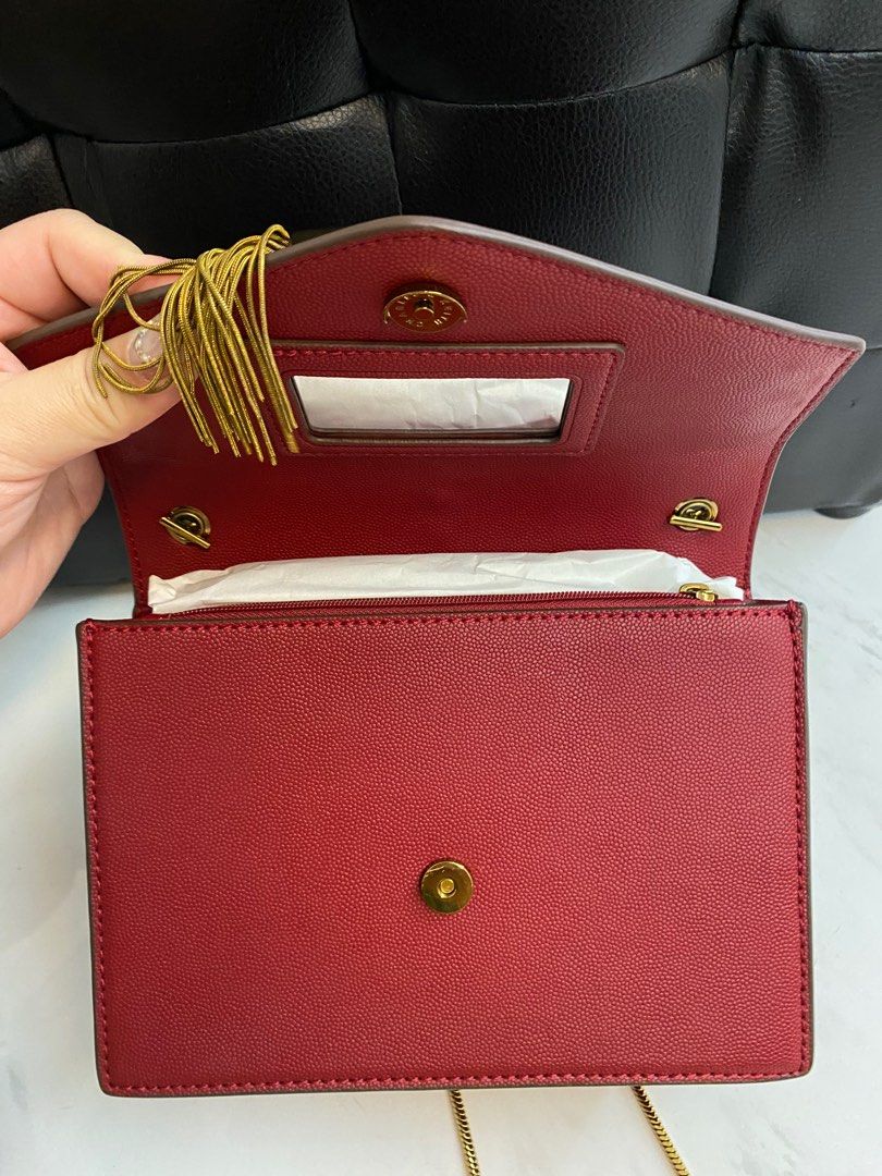 Charles keith Deep Red Side Sling bag