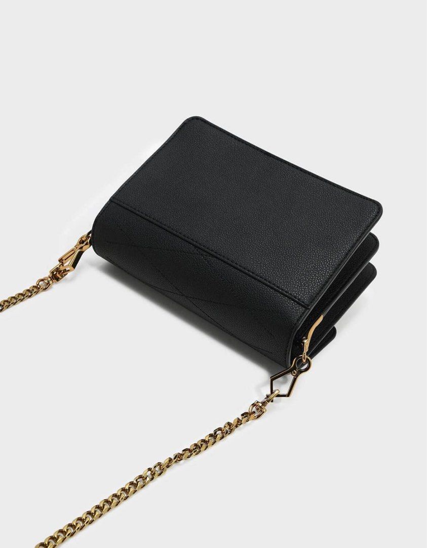 Top stitch detail crossbody bag top