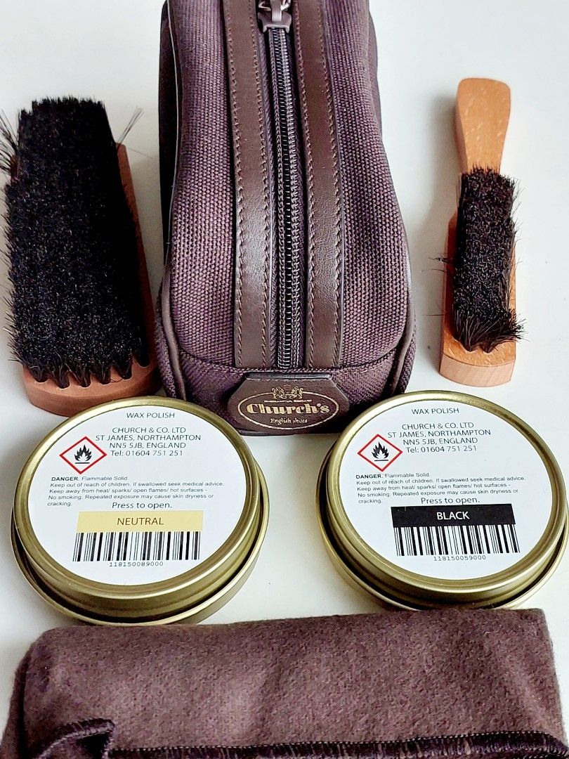 Church s Shoes polish kit brush wax polishing