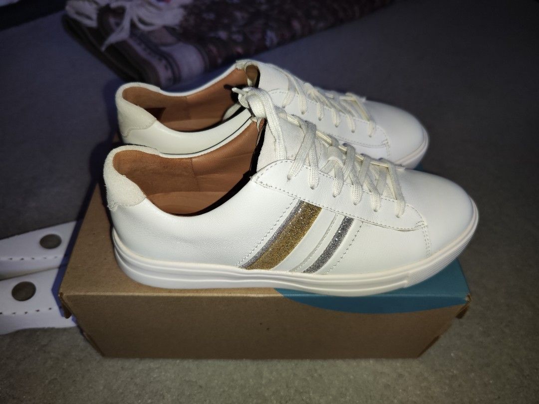 Clarks sneakers womens gold new arrivals