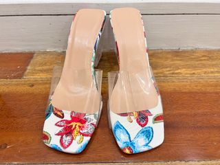 Clear & Floral Heels