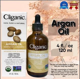 Cliganic 100% Pure & Natural Argan Oil 4 fl oz (120 ml)