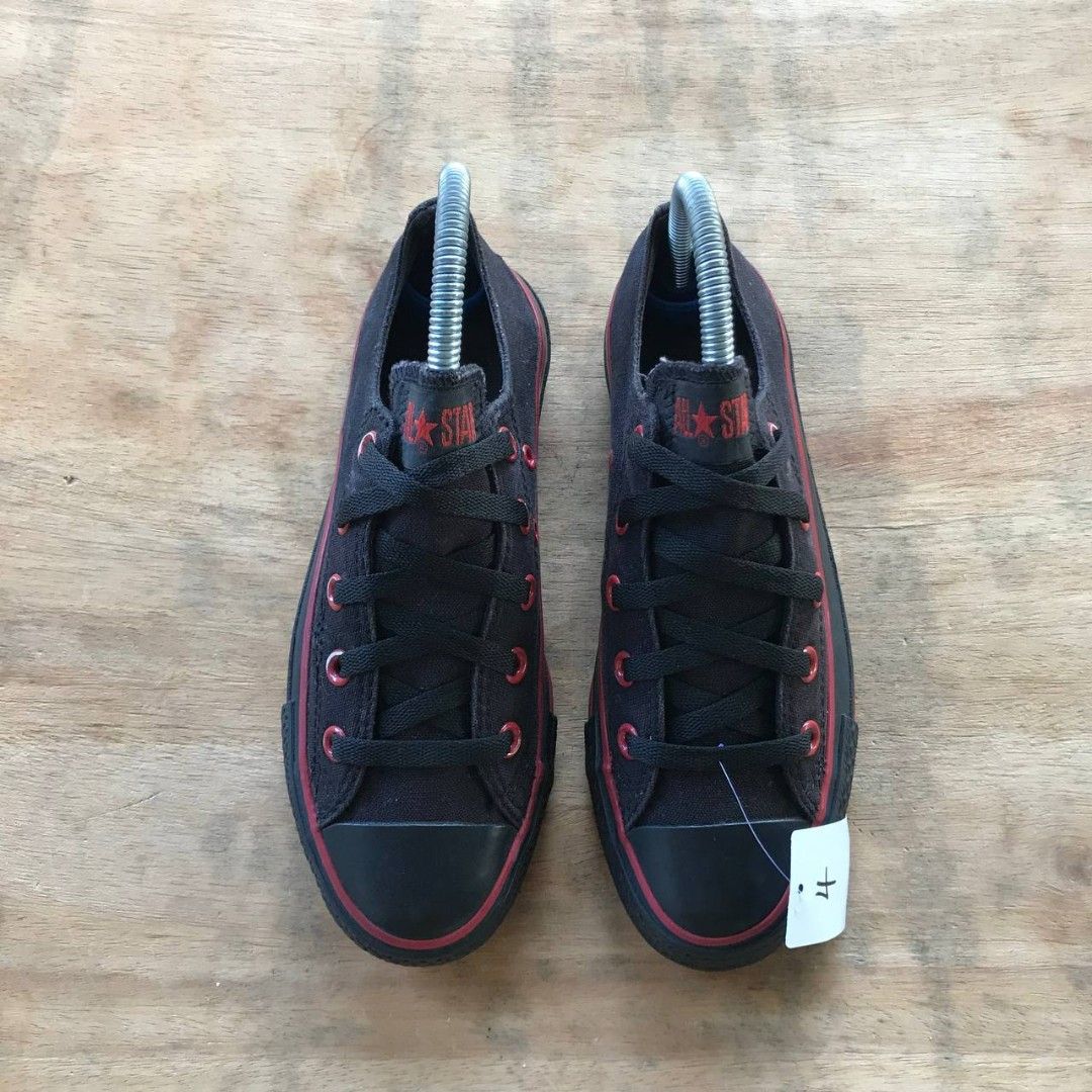 Converse All Star Black Line Red Low 4UK 23cm