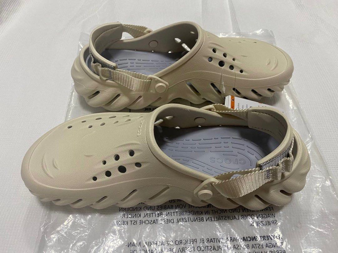Crocs Echo Clogs Stucco, Men's Fashion, Footwear, Slippers & Slides on ...