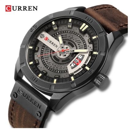 CURREN 8301 Jam Tangan Lelaki Men Sports Leather Waterproof Quartz