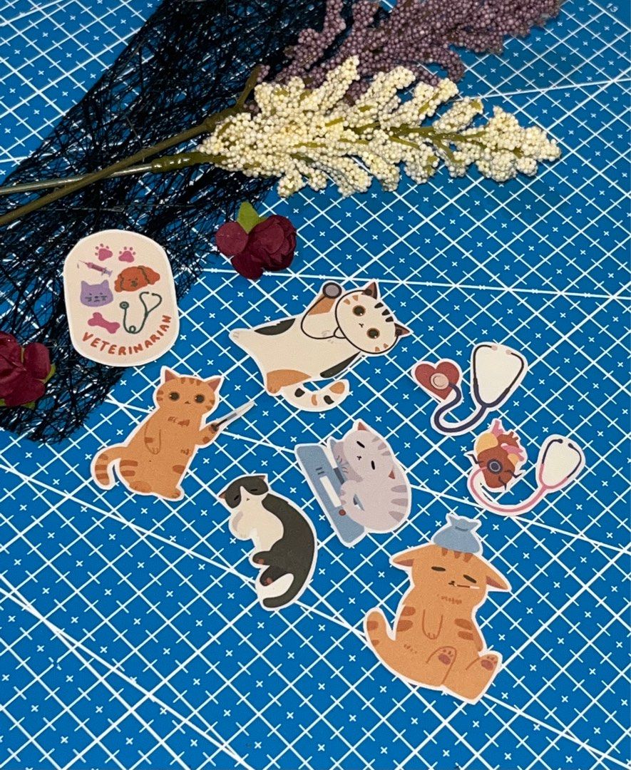 Cute Animals Waterproof Sticker Pack, Hobbies & Toys, Stationary