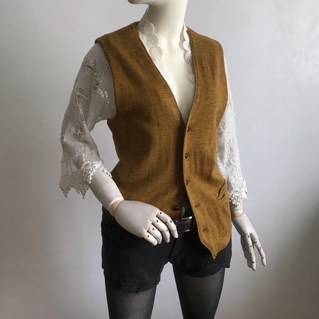 cutest vintage tweed vest Women s Fashion Coats Jackets and