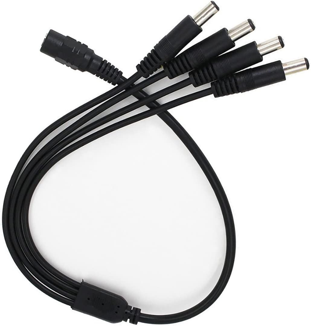 DC Power Splitter Cable, Bestga 1 Female to 4 Male 5.5mm X 2.1mm Camera