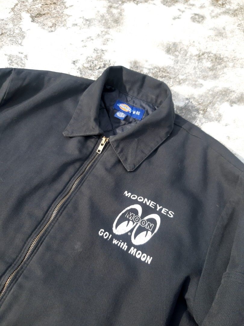 Dickies x mooneyes eisenhower work jacket, Fesyen Pria, Pakaian , Baju