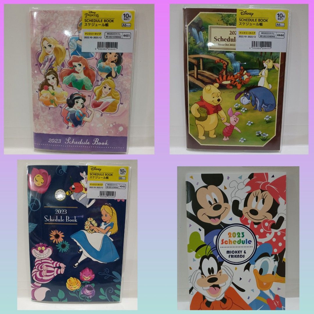 Disney License 2023 Diary Schedule Book Disney Princess Pooh Alice Mickey  and Friends, Hobbies & Toys, Stationary & Craft, Stationery & School  Supplies on Carousell
