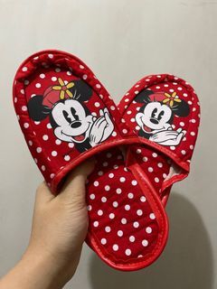 Disney minnie 紅色拖鞋 red slippers 迪士尼 米妮 100% 全新 連拉鏈袋 bag