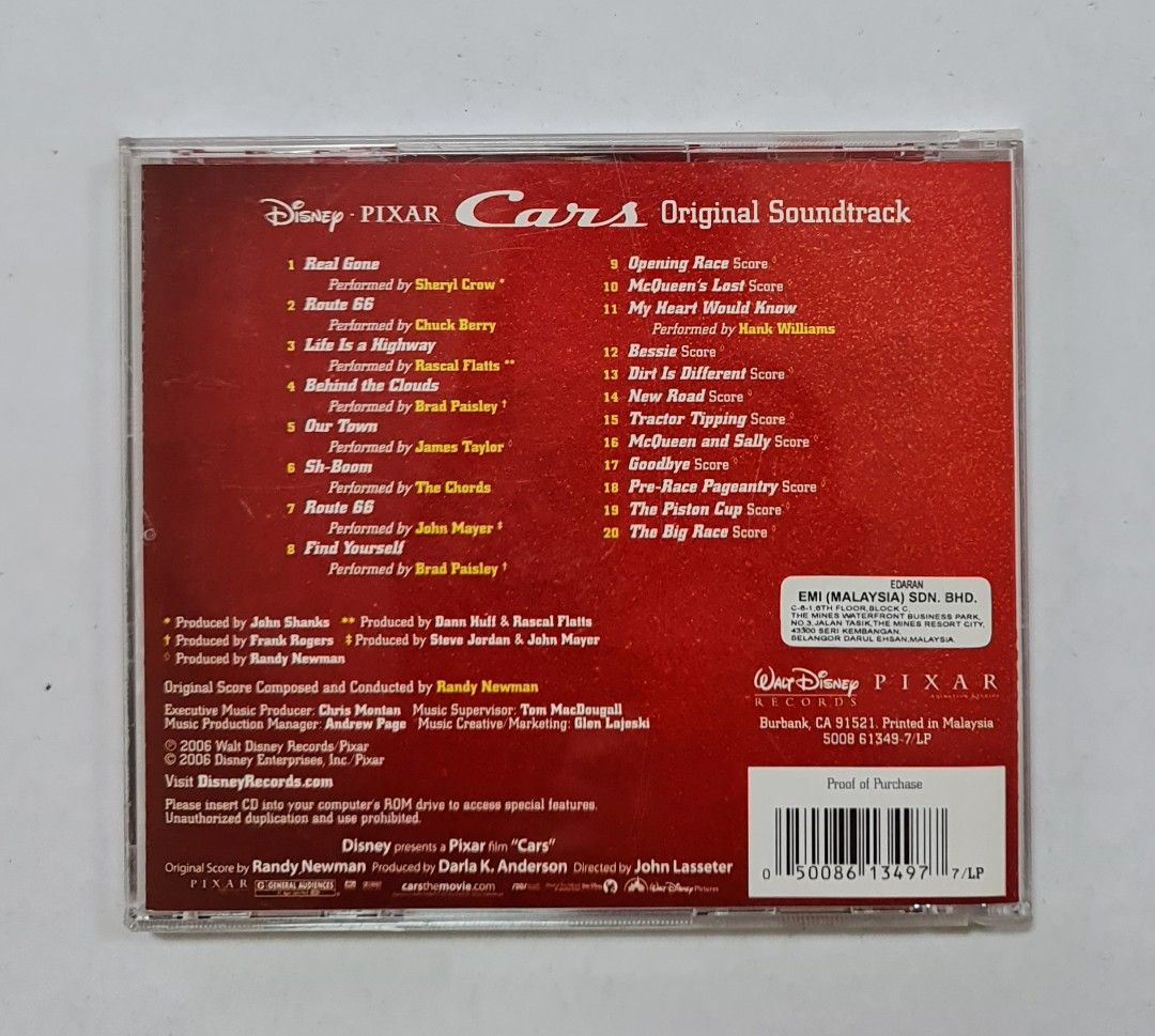 Disney Pixar Cars CD, Hobbies & Toys, Music & Media, CDs & DVDs on