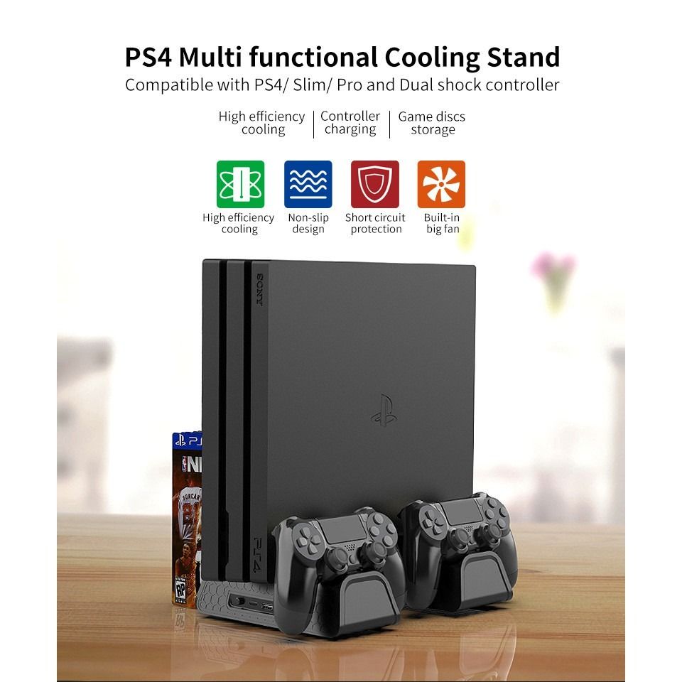 DOBE PS4 MultiFunctional Cooling Stand + Controller Charging Dock