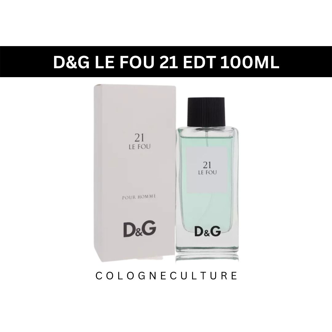 D&G 21 LE FOU 100ml Dolce & Gabanna Le Fou 21 EDT Spray 3.3oz