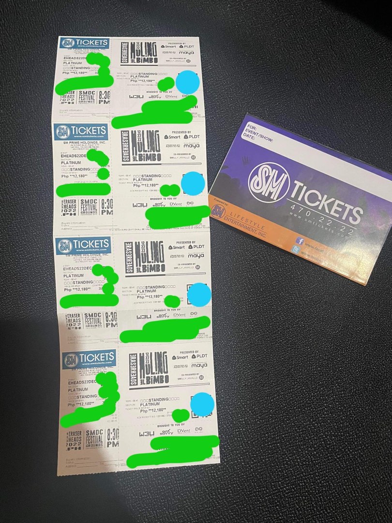 ERASERHEADS TICKETS, Tickets & Vouchers, Event Tickets on Carousell