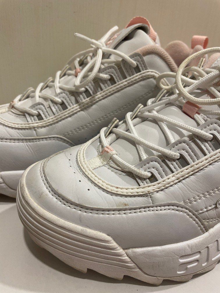 fila disruptor pink and white