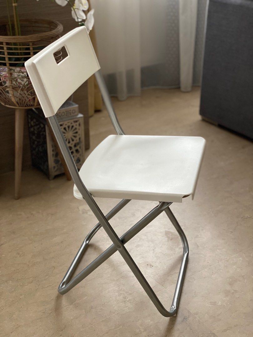 Ikea gunde 2025 folding chair white
