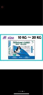 Frontline combo spot on dog flea &tick M size