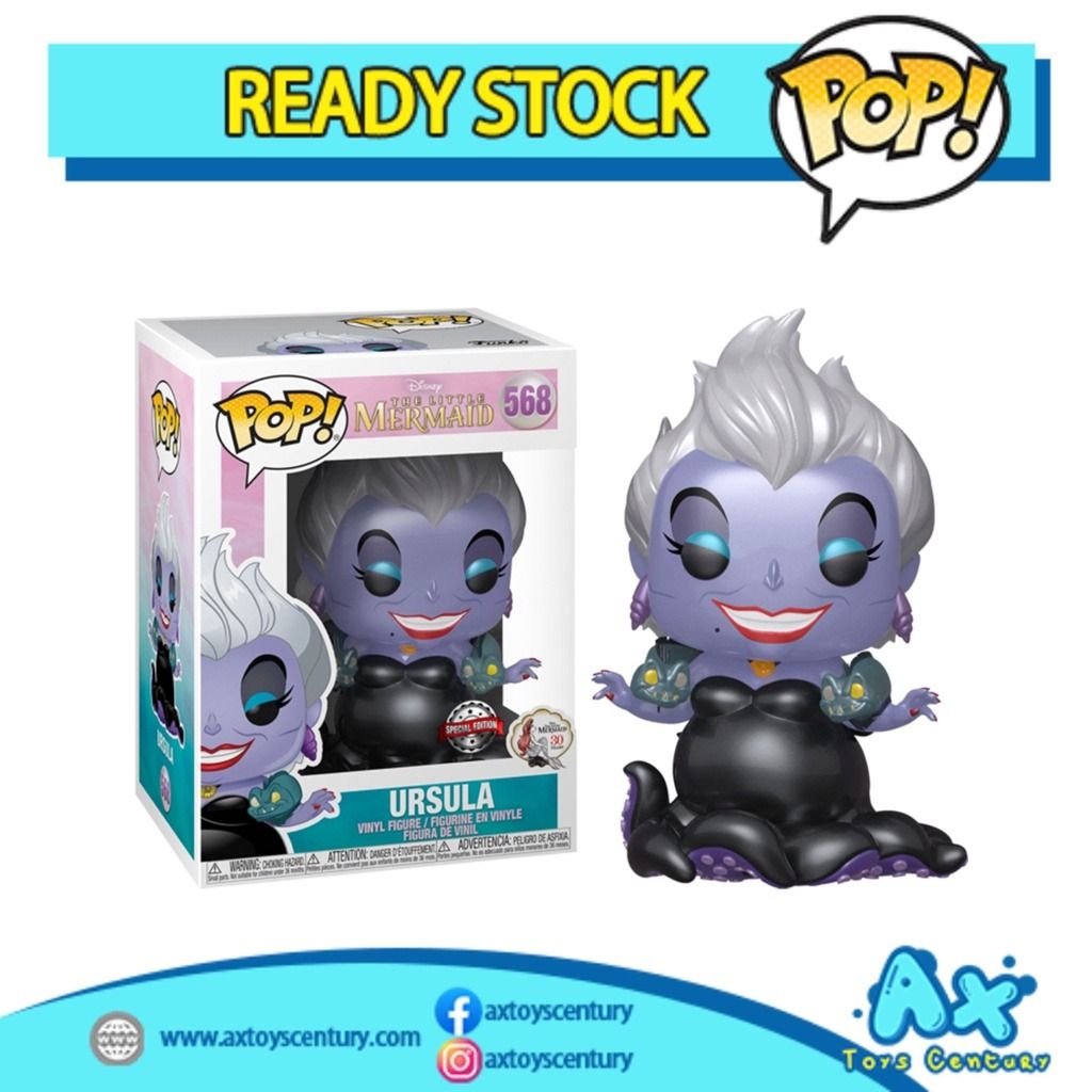 Funko POP The Little Mermaid Series Ursula with Eels Metallic