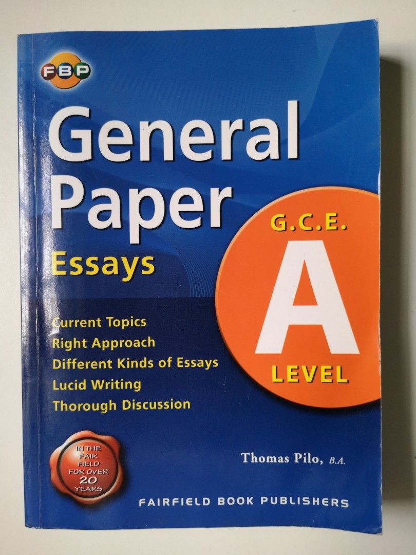 General paper A level, Hobbies & Toys, Books & Magazines, Assessment