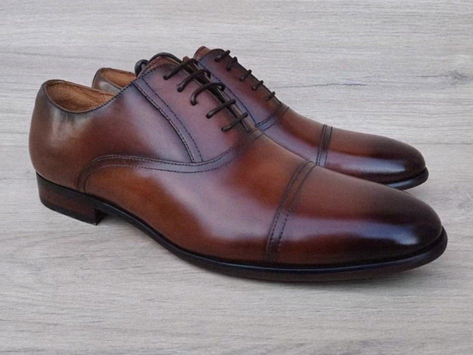 Genuine leather deals oxford shoes