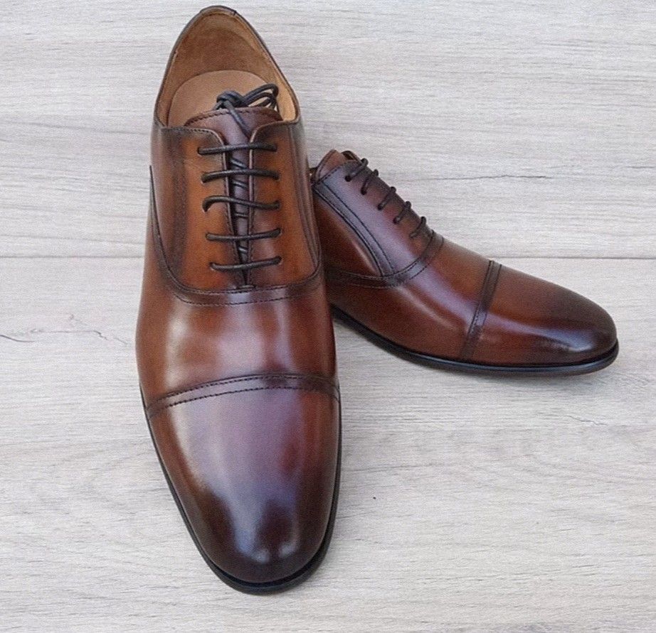 Genuine leather oxford clearance casual shoes