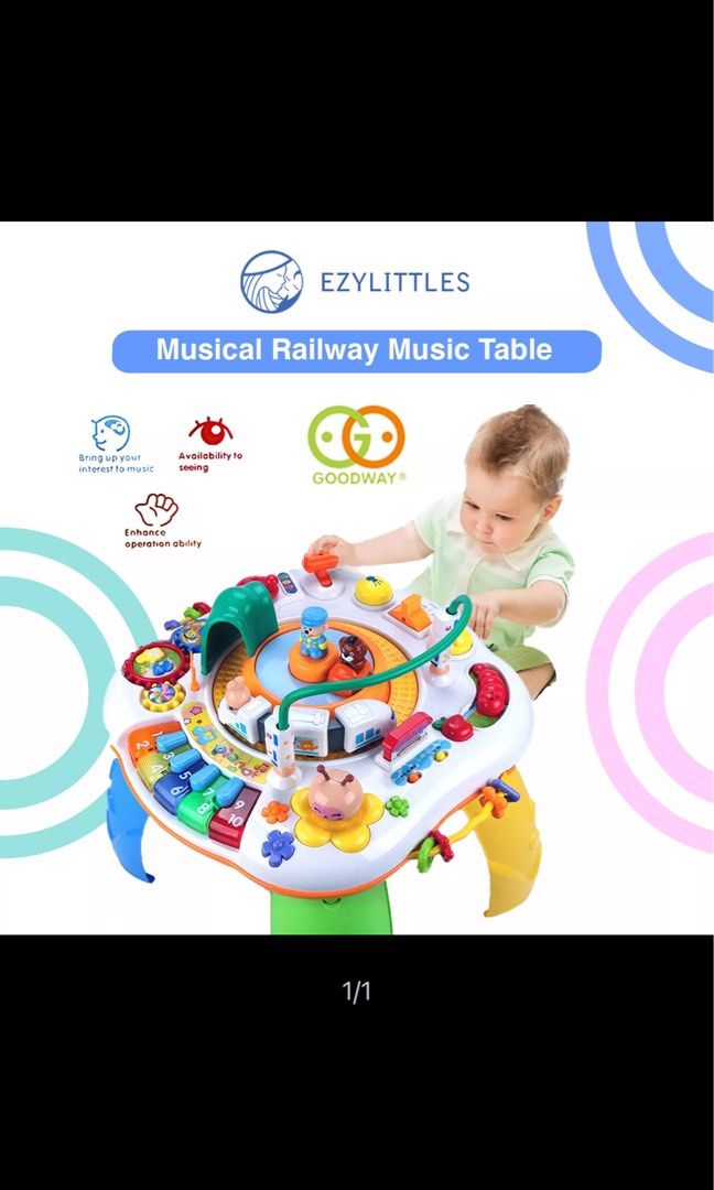 Musical railway learning table top