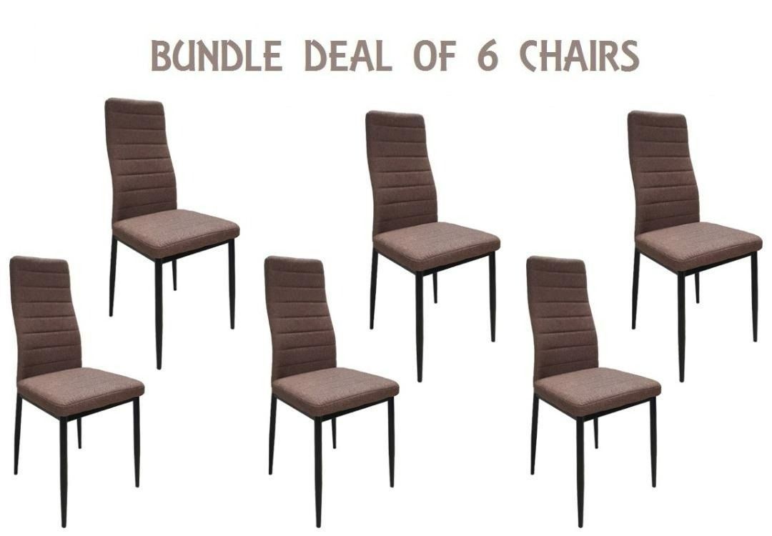 Grey Brown Multipurpose Fabric Dining Chairs, Furniture & Home Living