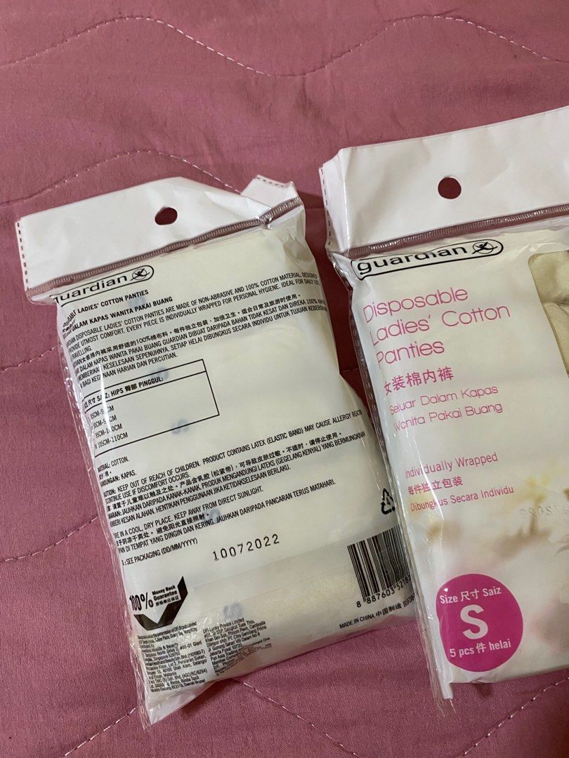 Guardian Disposable Ladies Cotton Underwear, Women's Fashion, New