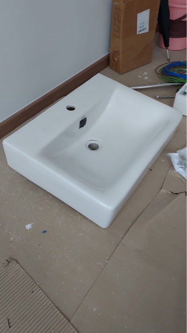 HDB BTO Basin Sink Toilet Sink, Furniture & Home Living, Bathroom