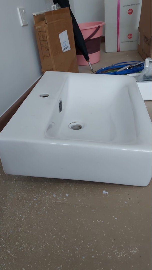 HDB BTO Basin Sink Toilet Sink, Furniture & Home Living, Bathroom