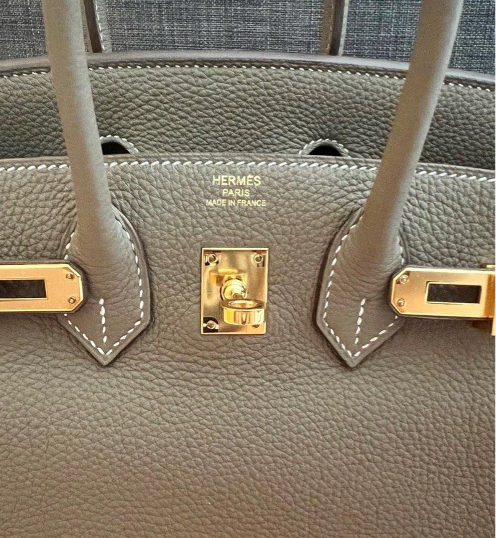 BNIB Hermès Birkin 25 Gris Mouette Togo Gold Hardware GHW A Stamp 2017,  Luxury, Bags & Wallets on Carousell