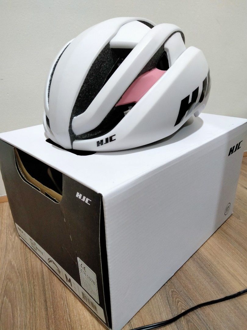 HJC IBex 2.0 MT GL Off White Pink Aero Helmet, Sports Equipment 