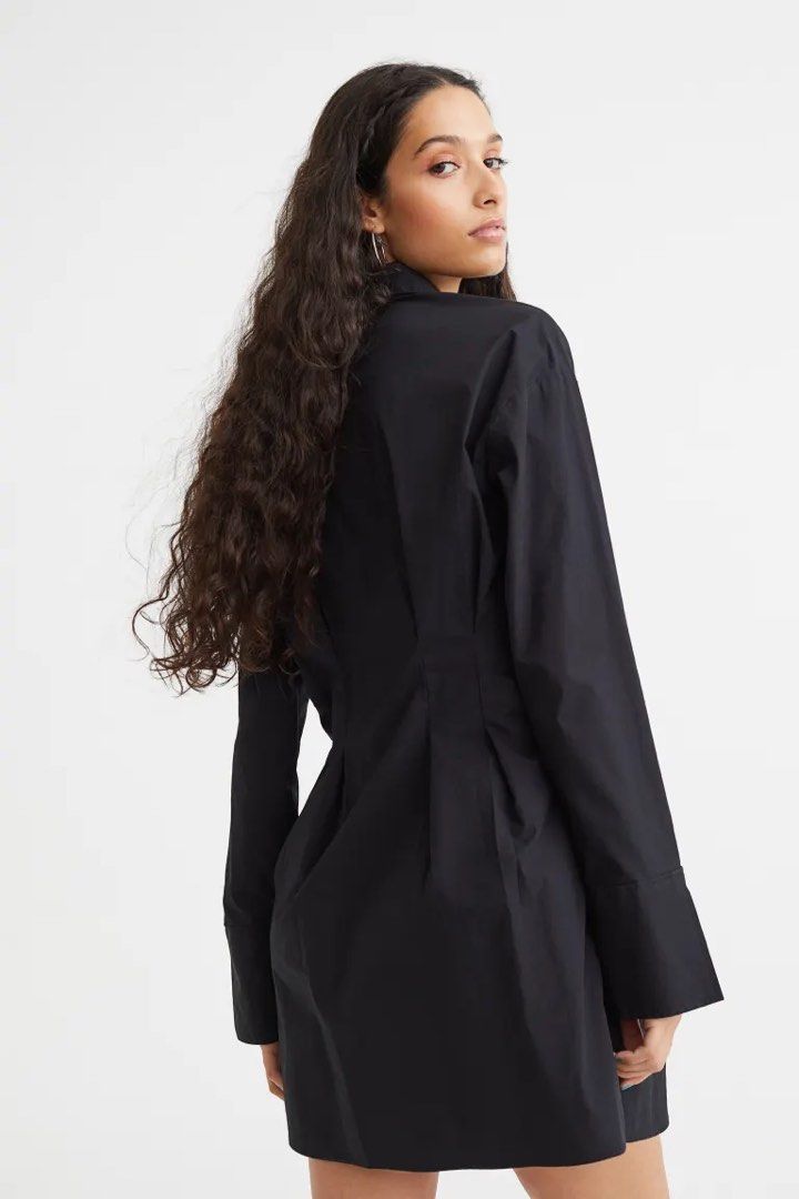 h&m shirt dress with tapered waist Ladies - White Shirt Dress with Tapered Waist - Size: XXL
