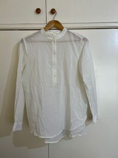 H&M linen top (chinese collar)