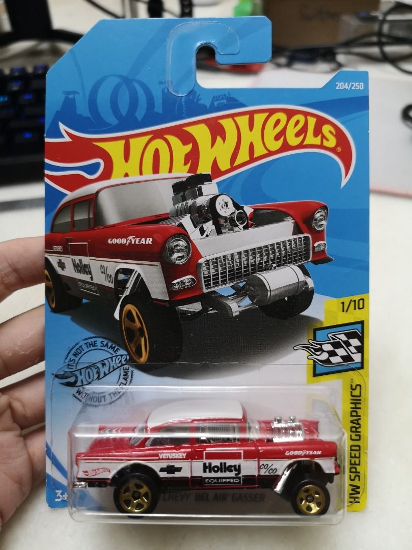 Hot Wheels 55 Chevy Bel Air Gasser Holley
