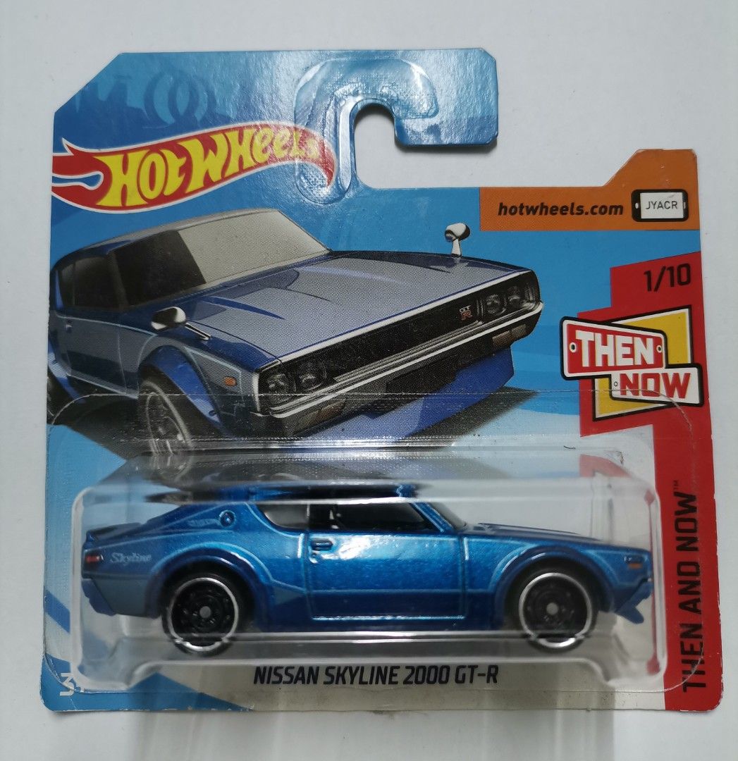 Hot Wheels Then and Now Nissan Skyline 2000GTR (short card), Hobbies