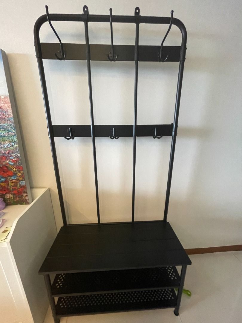 IKEA Pinning Coat rack with shoe storage bench, Furniture & Home Living