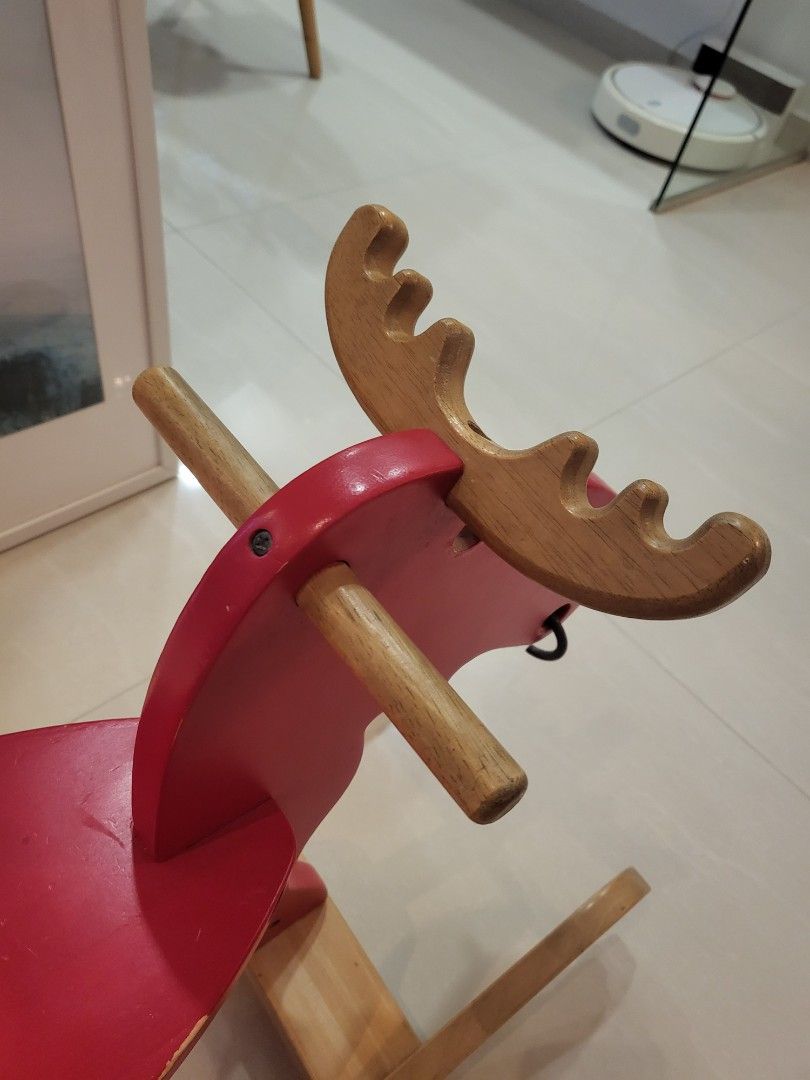 Ikea Ride On Ikea wooden ride on moose red, Babies & Kids, Baby Nursery