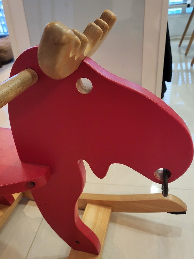 Ikea Ride On Ikea wooden ride on moose red, Babies & Kids, Baby Nursery