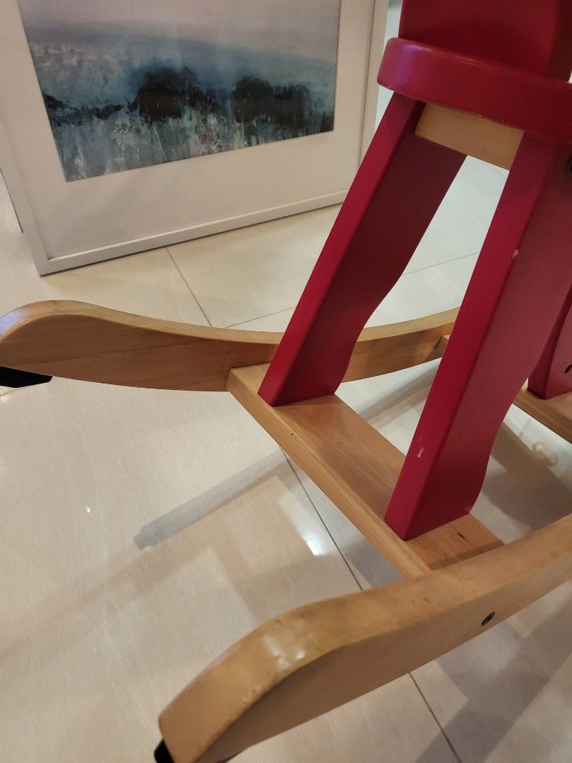 Ikea Ride On Ikea wooden ride on moose red, Babies & Kids, Baby Nursery