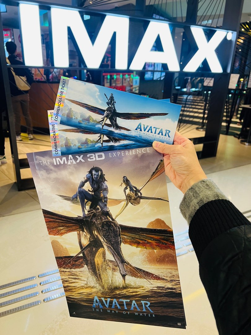 《阿凡達2⃣️：水之遊》IMAX版海報+ 首兩日限量版紀念票, 興趣及