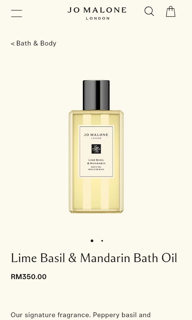 Jo malone lime best sale basil bath oil