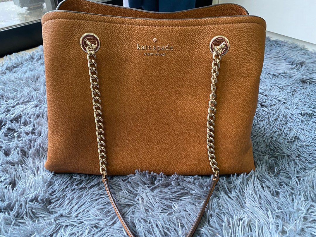 KATE SPADE JORDYN MEDIUM CHAIN HANDLE TOTE (GINGER), Women's Fashion, Bags  & Wallets, Shoulder Bags on Carousell