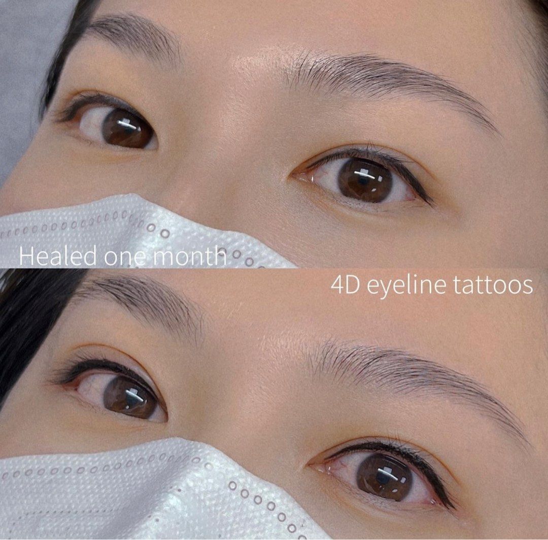 Korean 3D Microblading Eyebrow semi permanent lips tattooeyeline