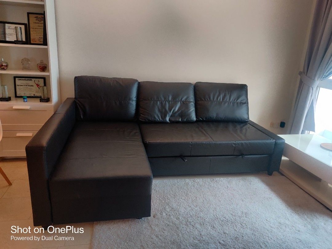 Leather Sofa cum bed, Furniture & Home Living, Furniture, Sofas on